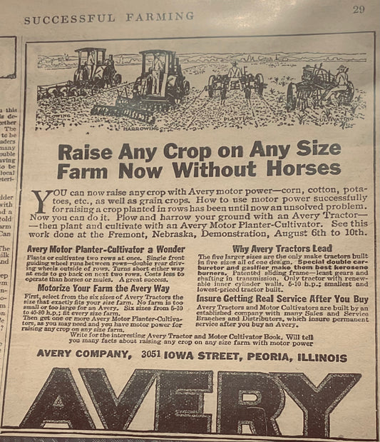 1917 Tractor Traction Engine Magazine Ad