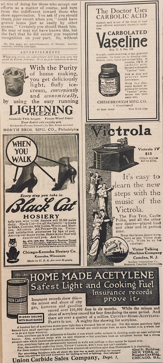 1915 Victor Victrola + other period magazine ads N933