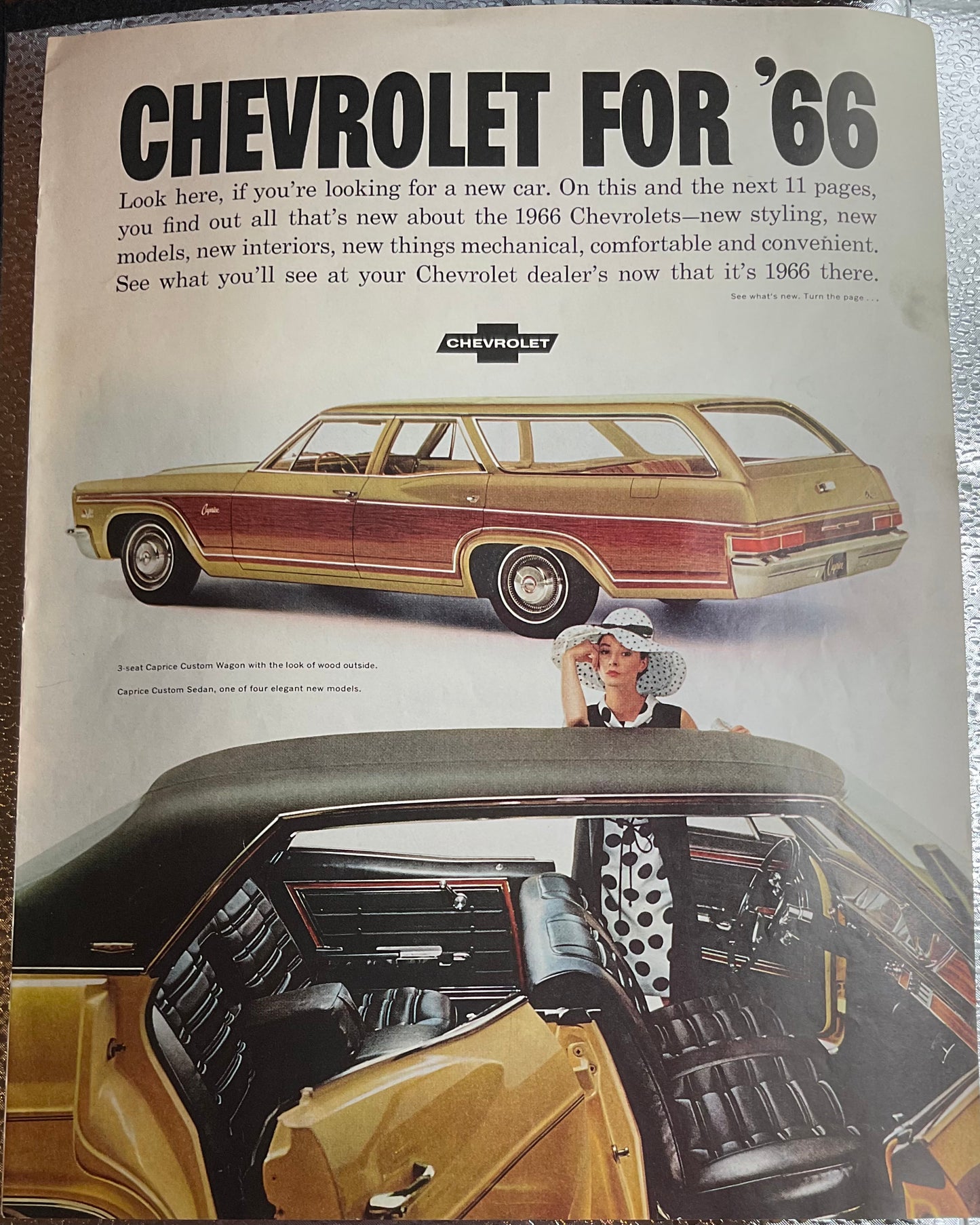 1966 RARE 12-Page Chevrolet Full Model Line Magazine Insert