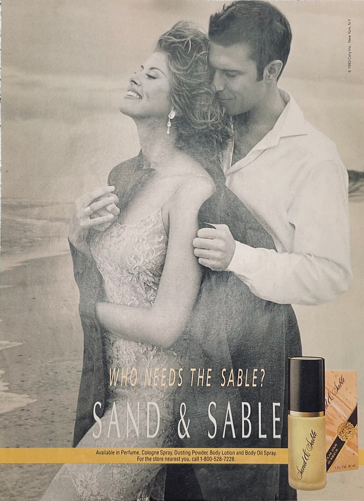 1993 Sand & Sable Fragrance by Coty Magazine Ad