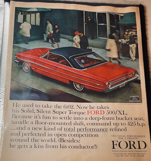 1964 Red Ford Galaxie 500/XL 2-Door Hardtop Magazine Ad