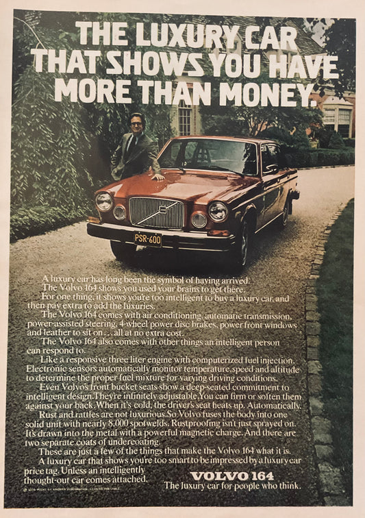 1975 Volvo 164 Luxury Sedan Magazine ad