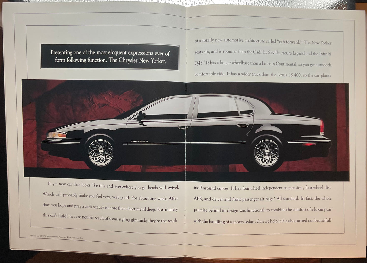 1993 Chrysler 16-Page Brochure Magazine Insert