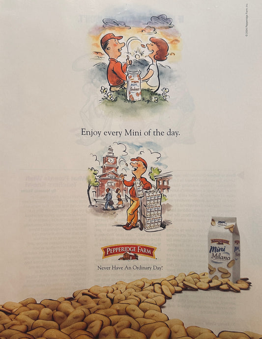 2004 Pepperidge Farms Mini-Milano Cookies - Too Yummy! Magazine Ad