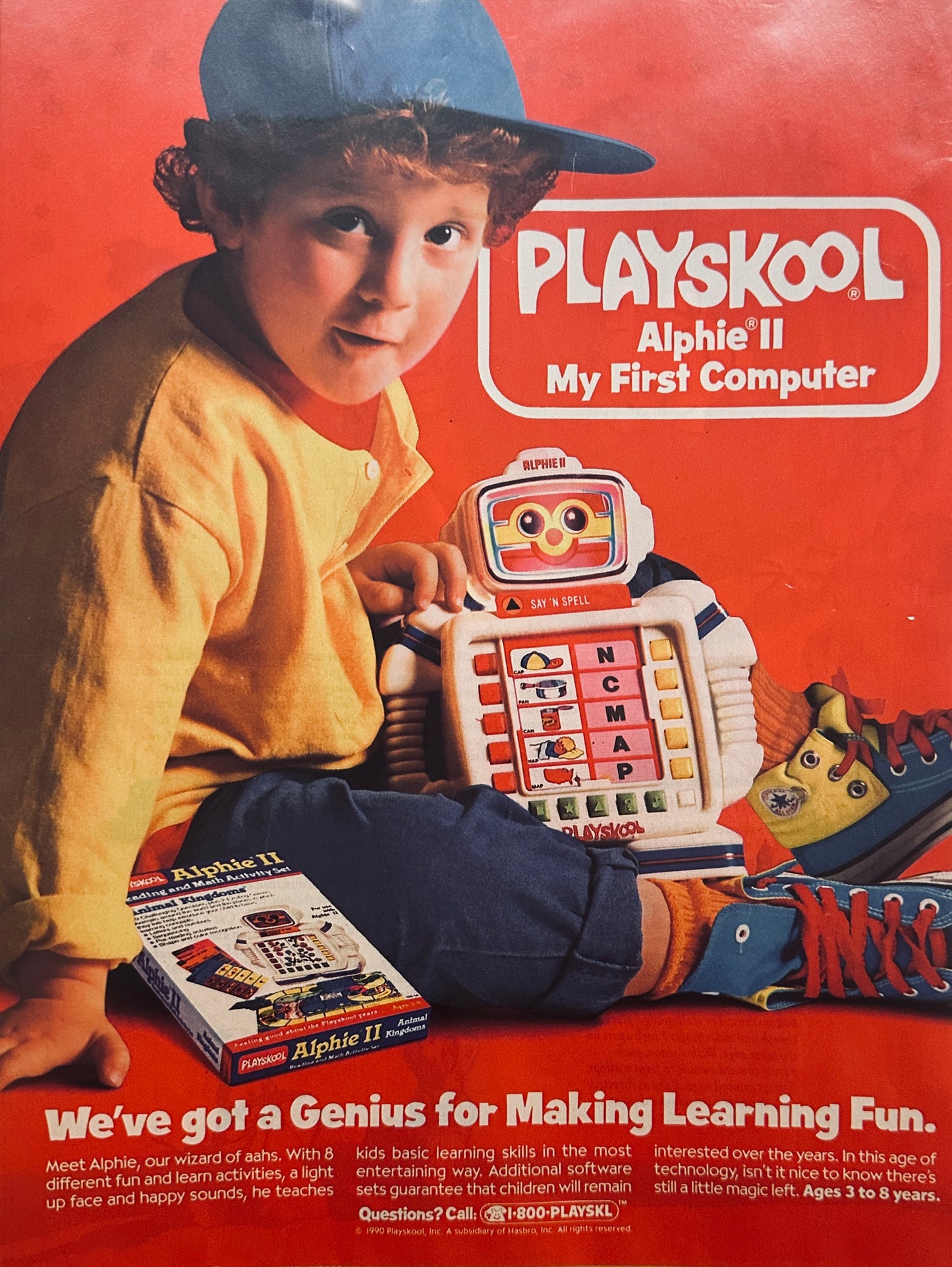 1990 Playskool Alphie II - My first Computer - Magazine Ad