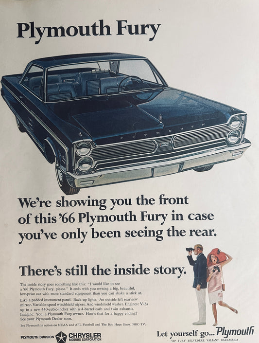 1966 Plymouth Fury - Let Yourself Go Plymouth - Magazine Ad