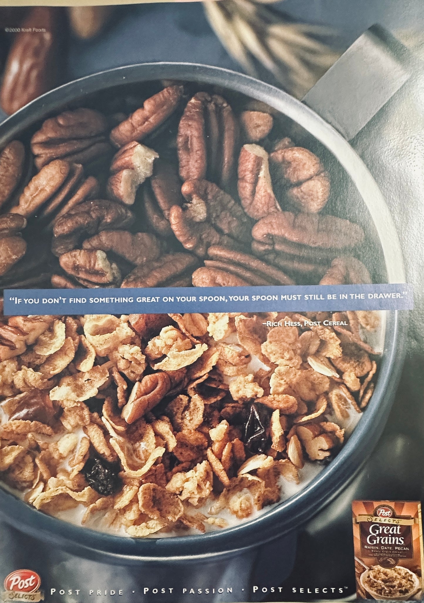 2001 Post Selects Great Grains Cereal - Pantry Item - Magazine Ad