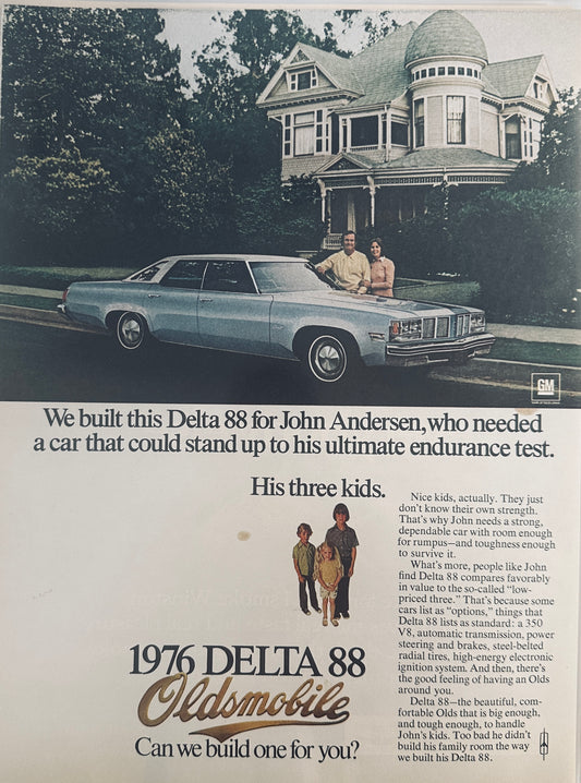 1976 Oldsmobile Delta 88 Built for John Andersen & Family Magazine Ad