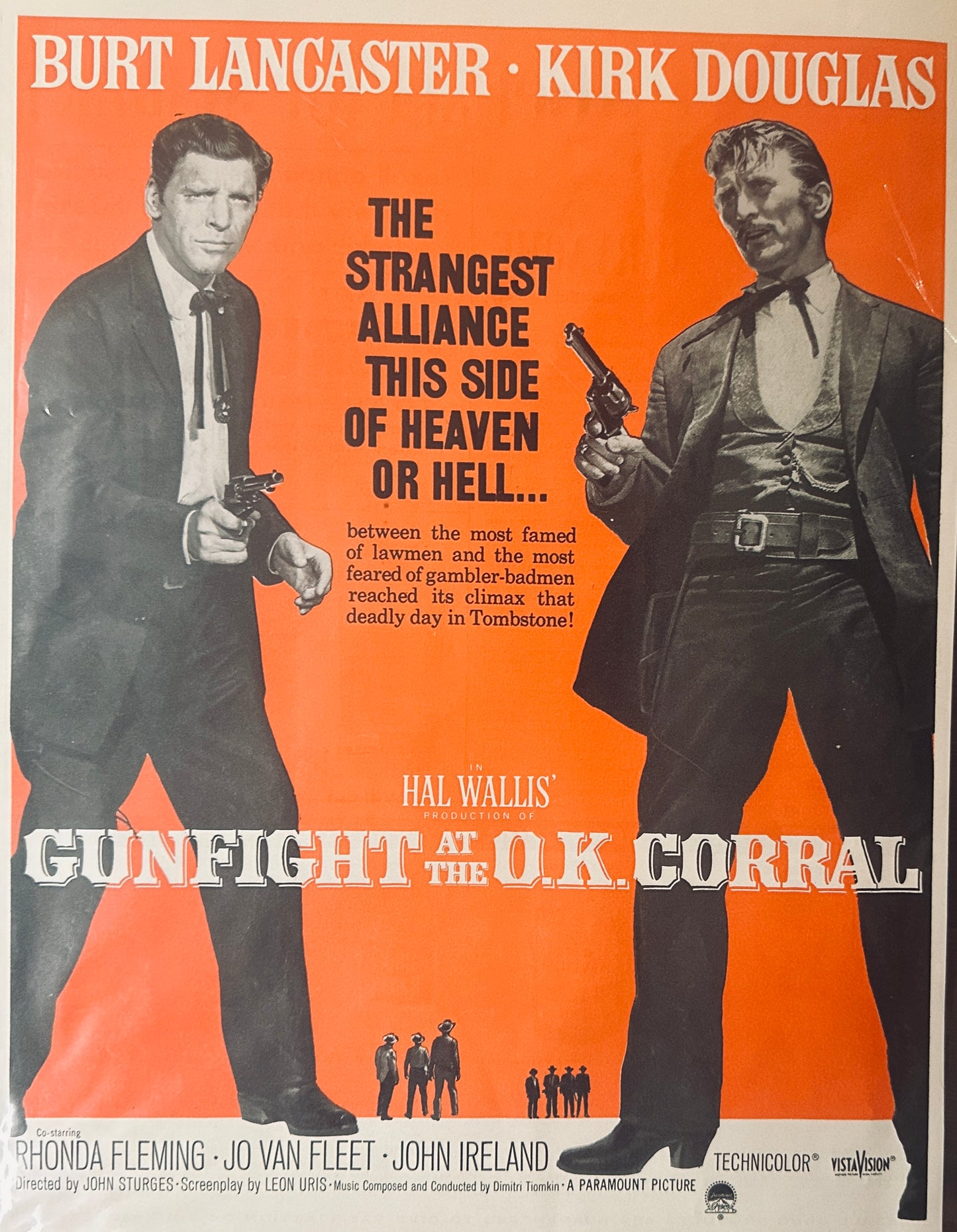 1957 Movie Gunfight at the Ok Corral Promotional Magazine Ad