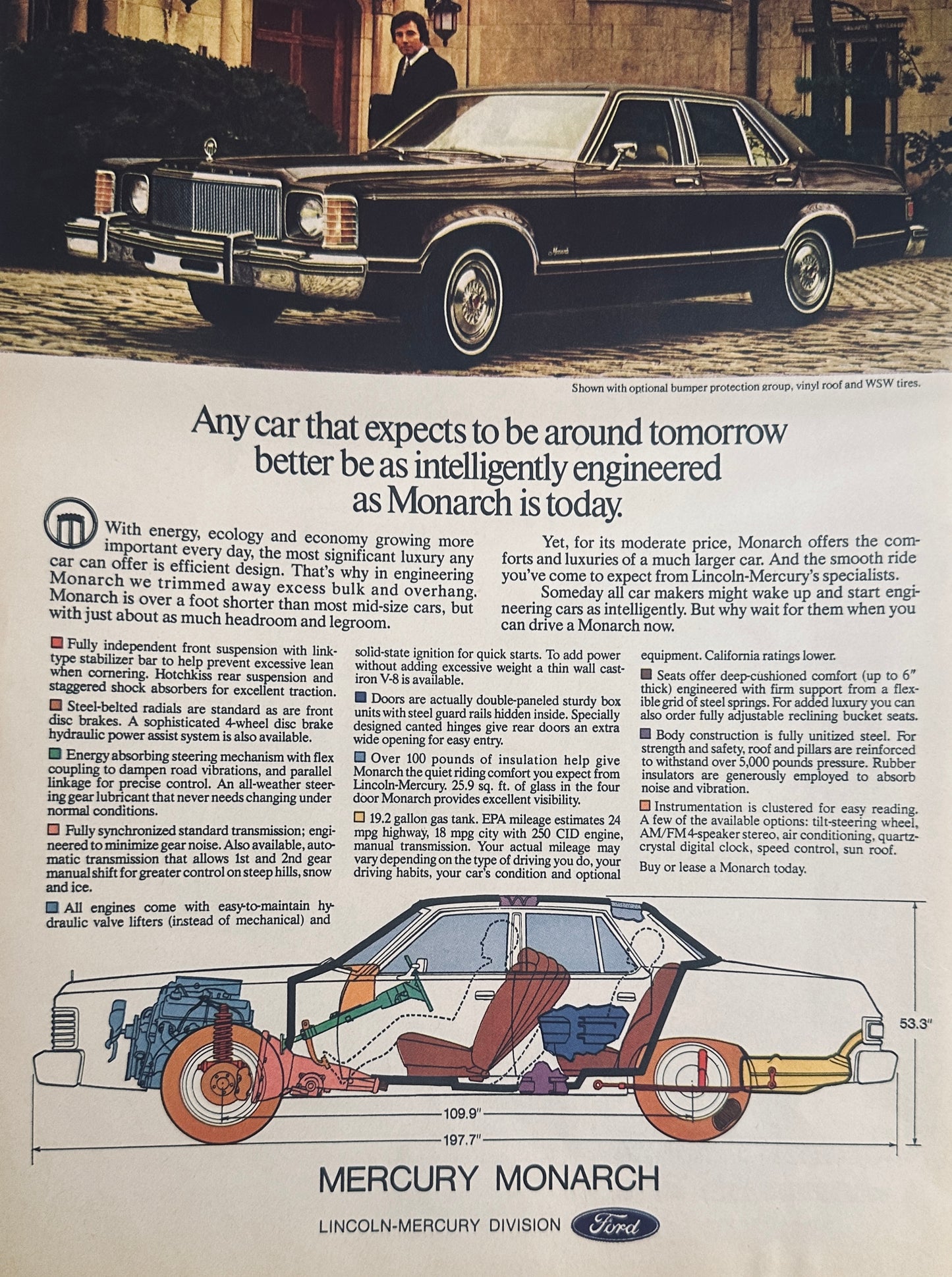 1976 Mercury Monarch 4-Door Sedan Magazine Ad