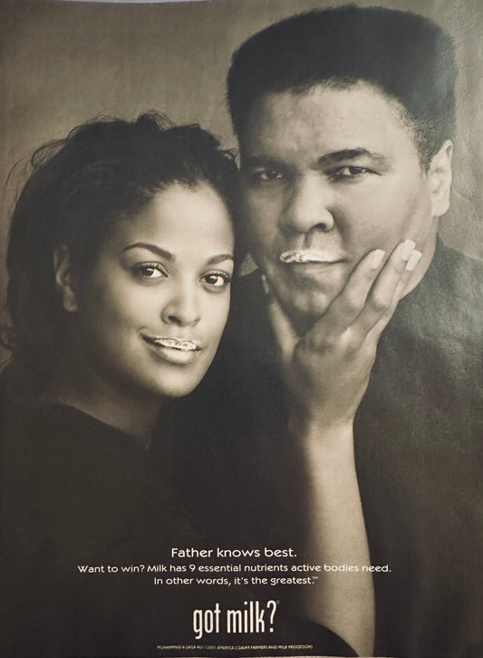 2001 America's Dairy Farmers - Got Milk? Promotional Ad - Laila & Muhammad Ali