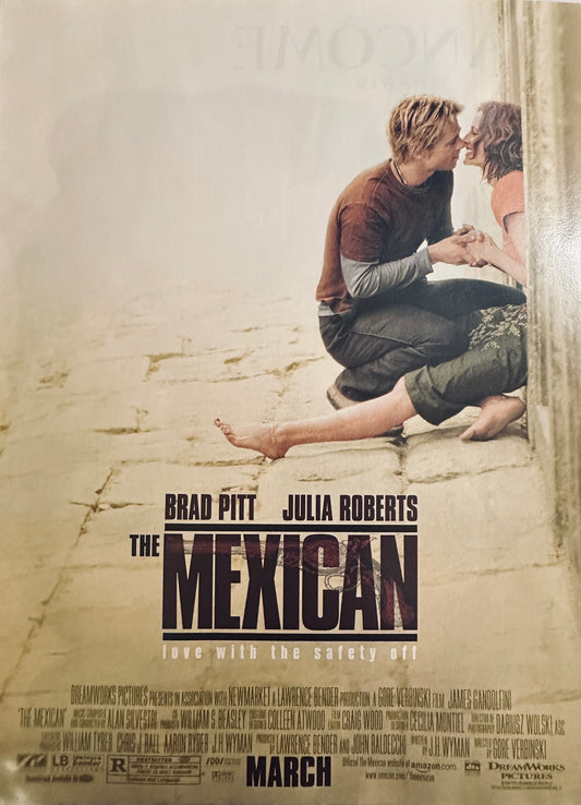 2001 "The Mexican" Promotional Movie Advertisement - Brad Pitt - Julia Roberts