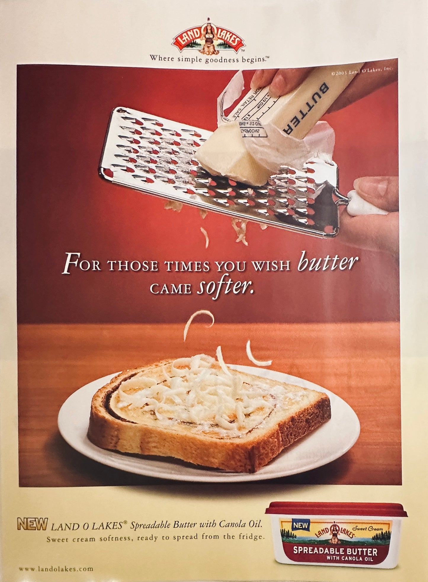 2003 Land of Lakes Spreadable Butter Magazine Ad