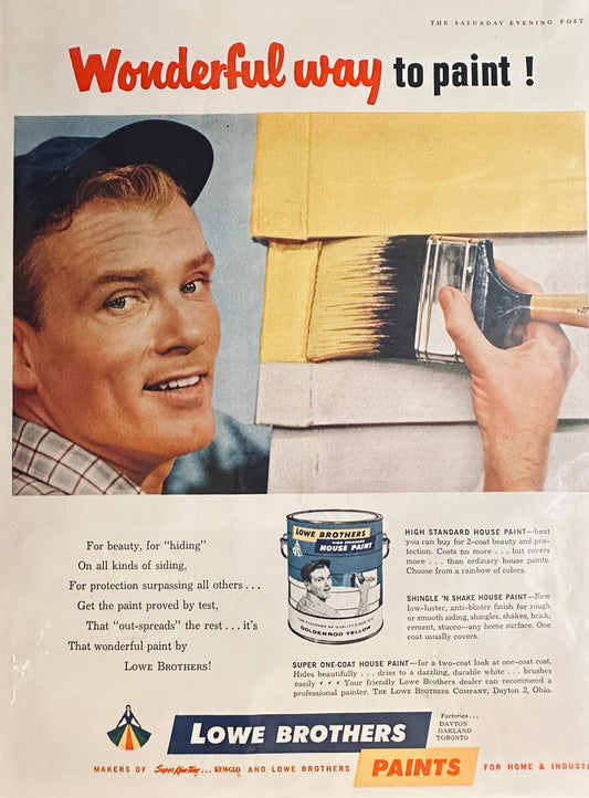 1957 Lowe Brothers Paints - Dayton Ohio - Magazine Ad