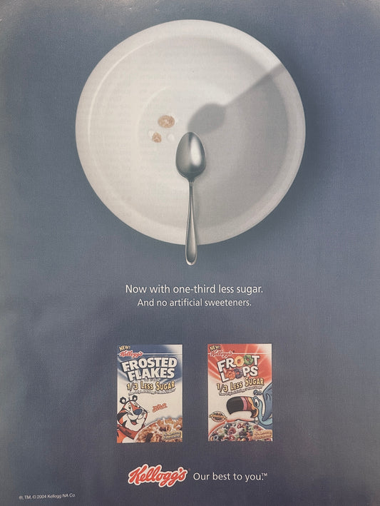 2004 Kellog's Frosted Flakes & Fruit Loops Cereal Promotional Ad