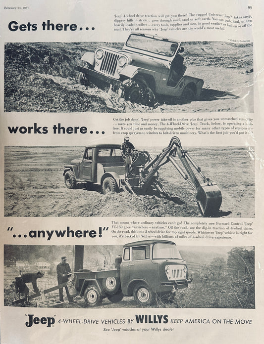 1957 Jeep Universal - Jeep Truck - Jeep FC-150 Magazine Ad