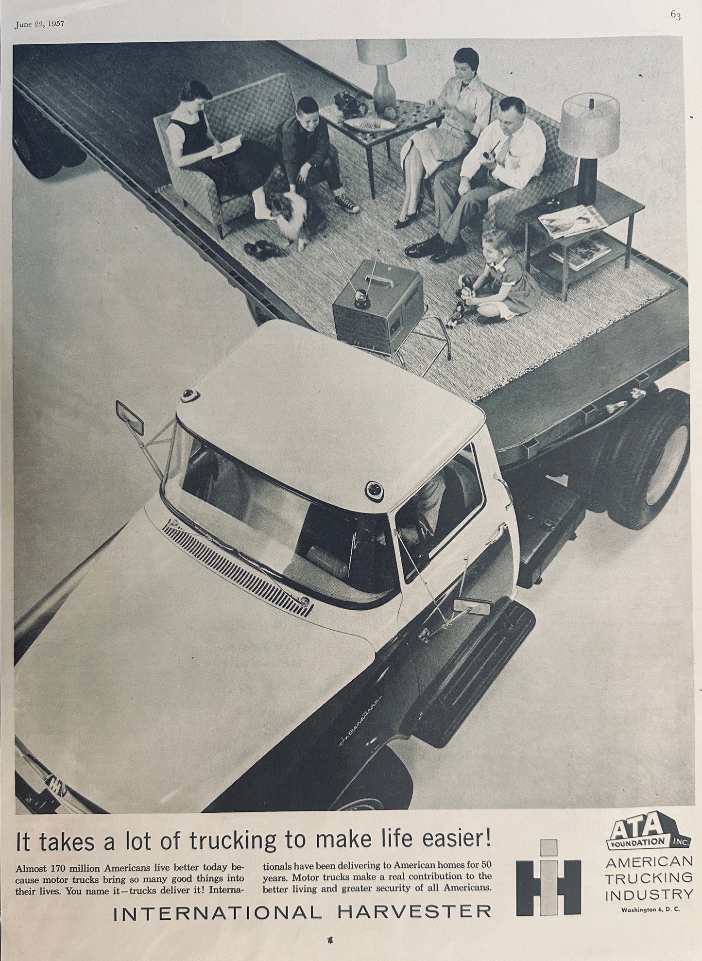 1957 International Harvester Commercial Trucking Magazine Ad