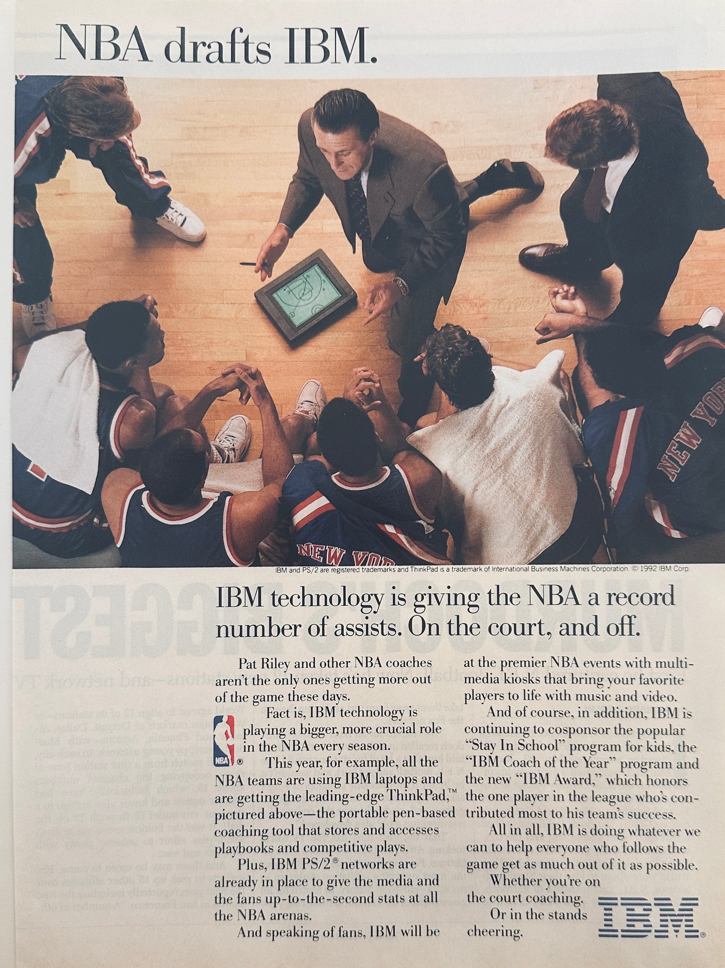 1994 IBM Drafted by NBA Magazine Ad