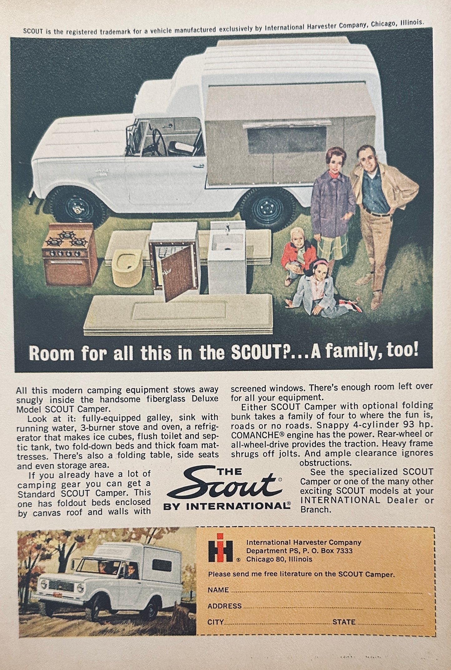 1963 International Scout - Camper Body  - Magazine Ad