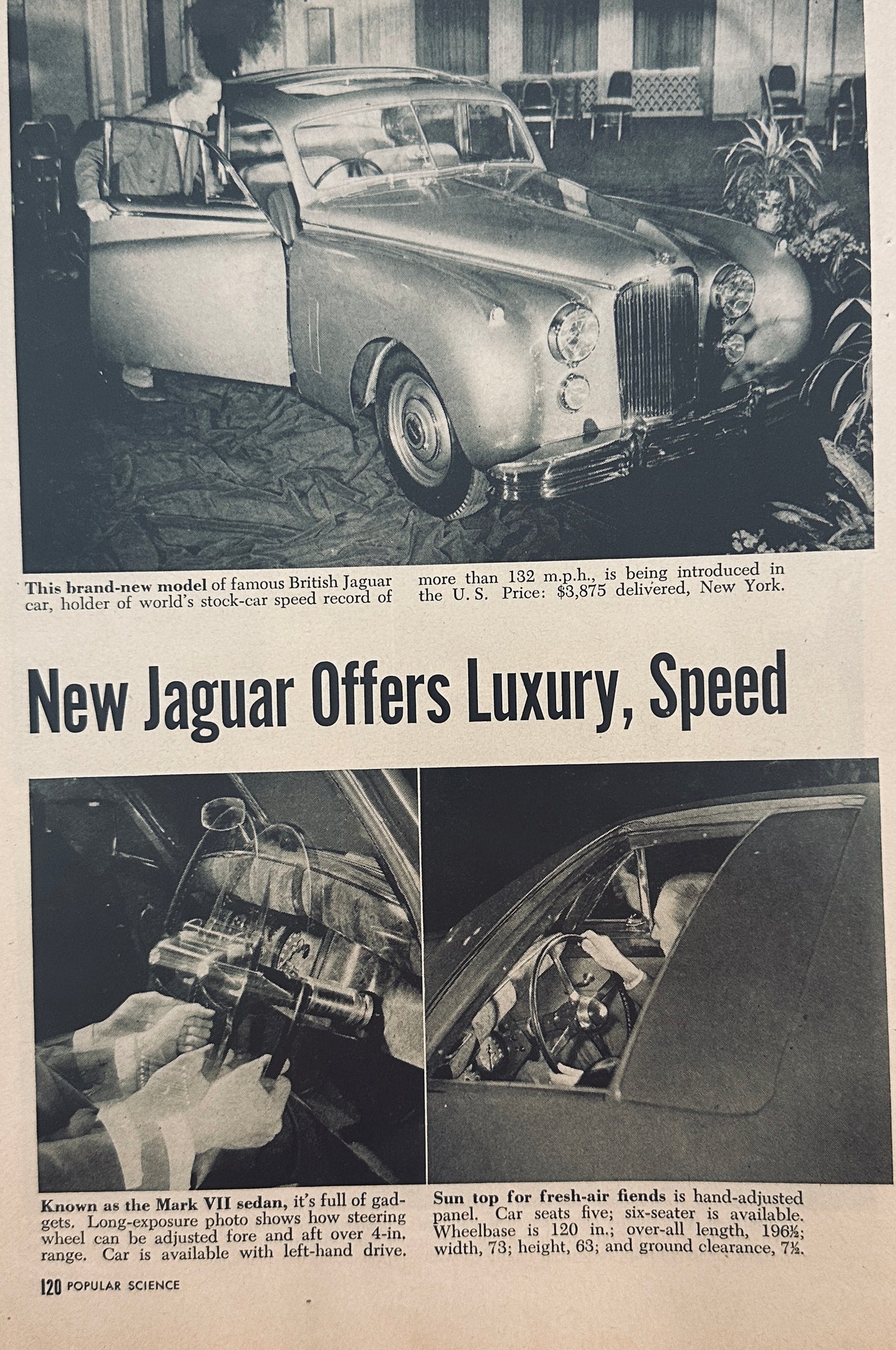 1951 Jaguar Mark VII Sedan Magazine Review Article