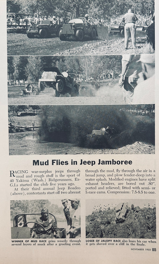 1955 Jeep Jamboree Mud Magazine Ad