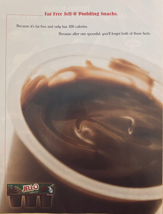 2004 Jello Fat-Free Chocolate Pudding Cups Magazine Ad