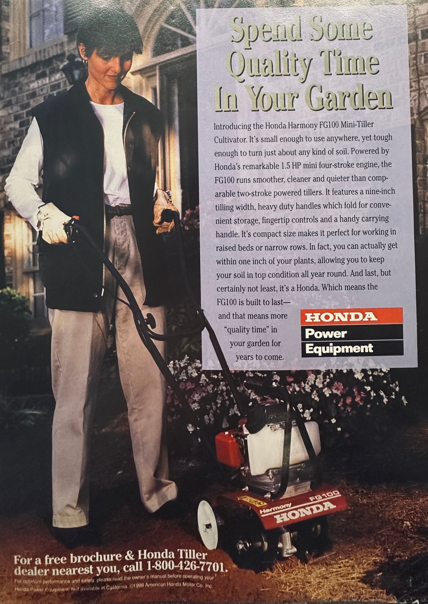 2001 Honda Rototiller Magazine Ad