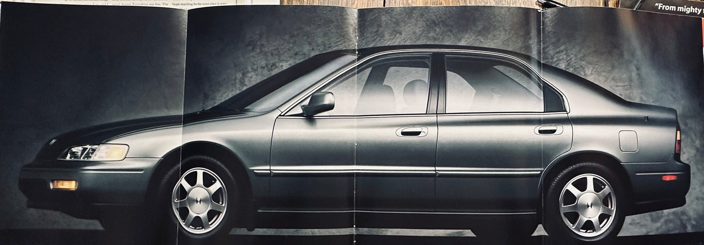 1993 Unique centerfold ad for Honda Accord opens to Poster