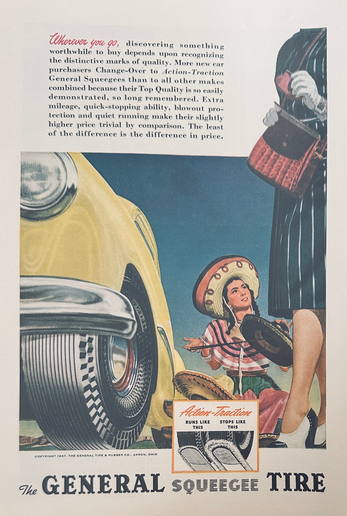 1947 General Motors Locomotive & General Tire - Squeegee - Magazine Ads