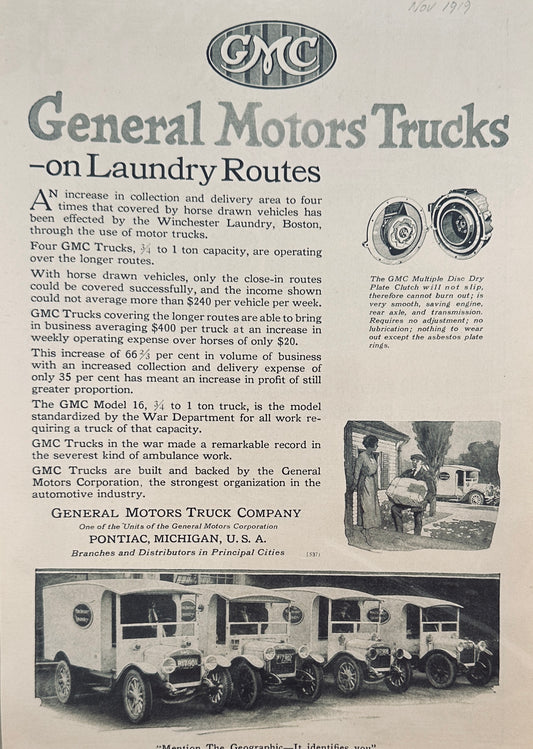 1919 General Motors Trucks & Maxwell Motorcar Magazine Ad A144