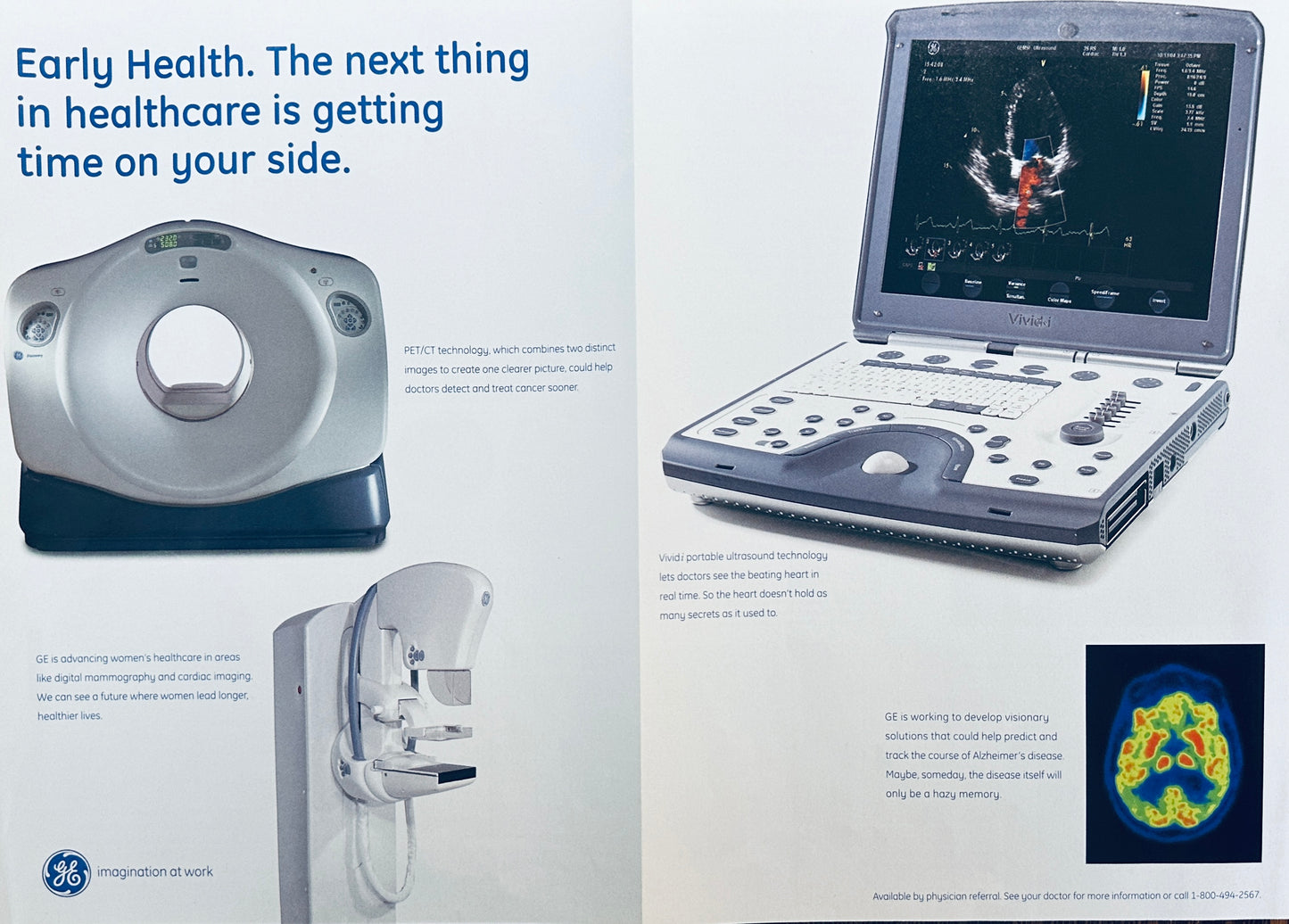 2002 General Electric GE Healthcare Centerfold - Imaging Equipment - Magazine Ad