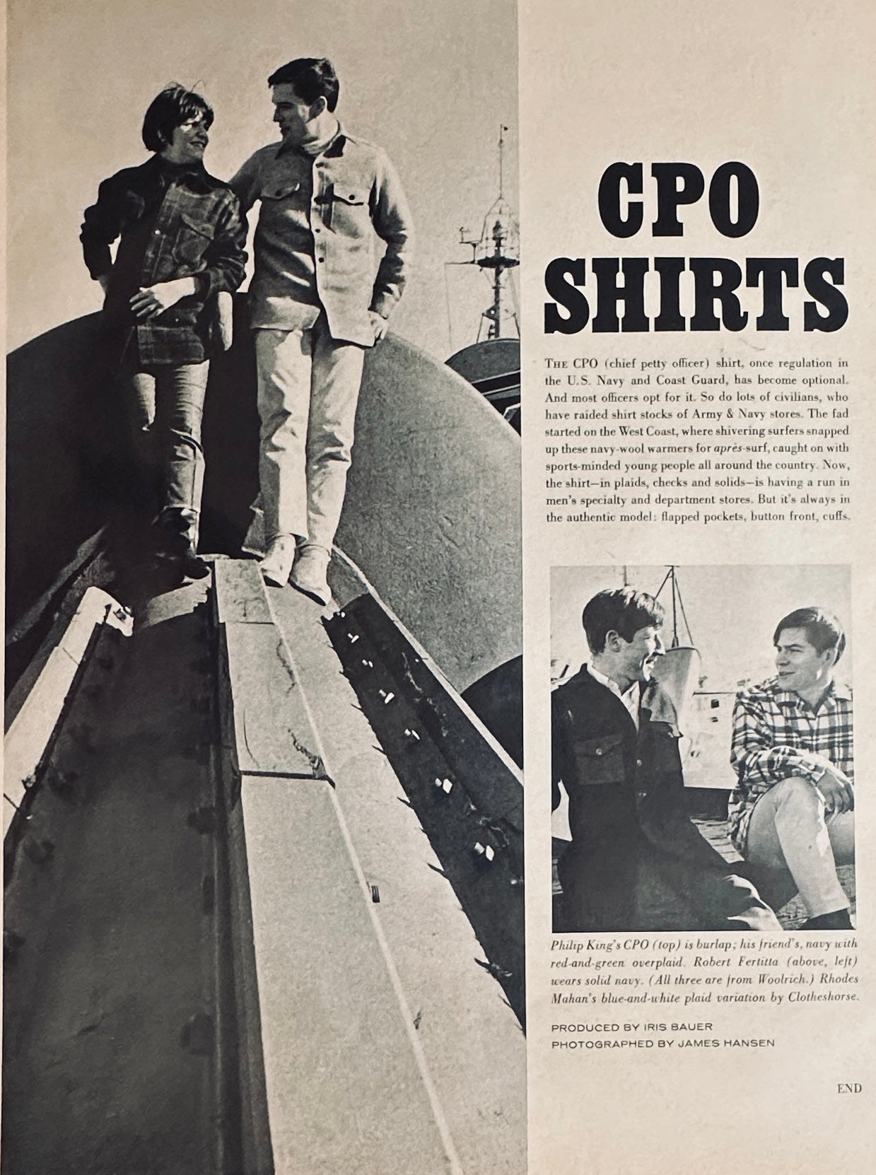 1966 CPO Shirts - History and Candid Photos - Magazine Ad