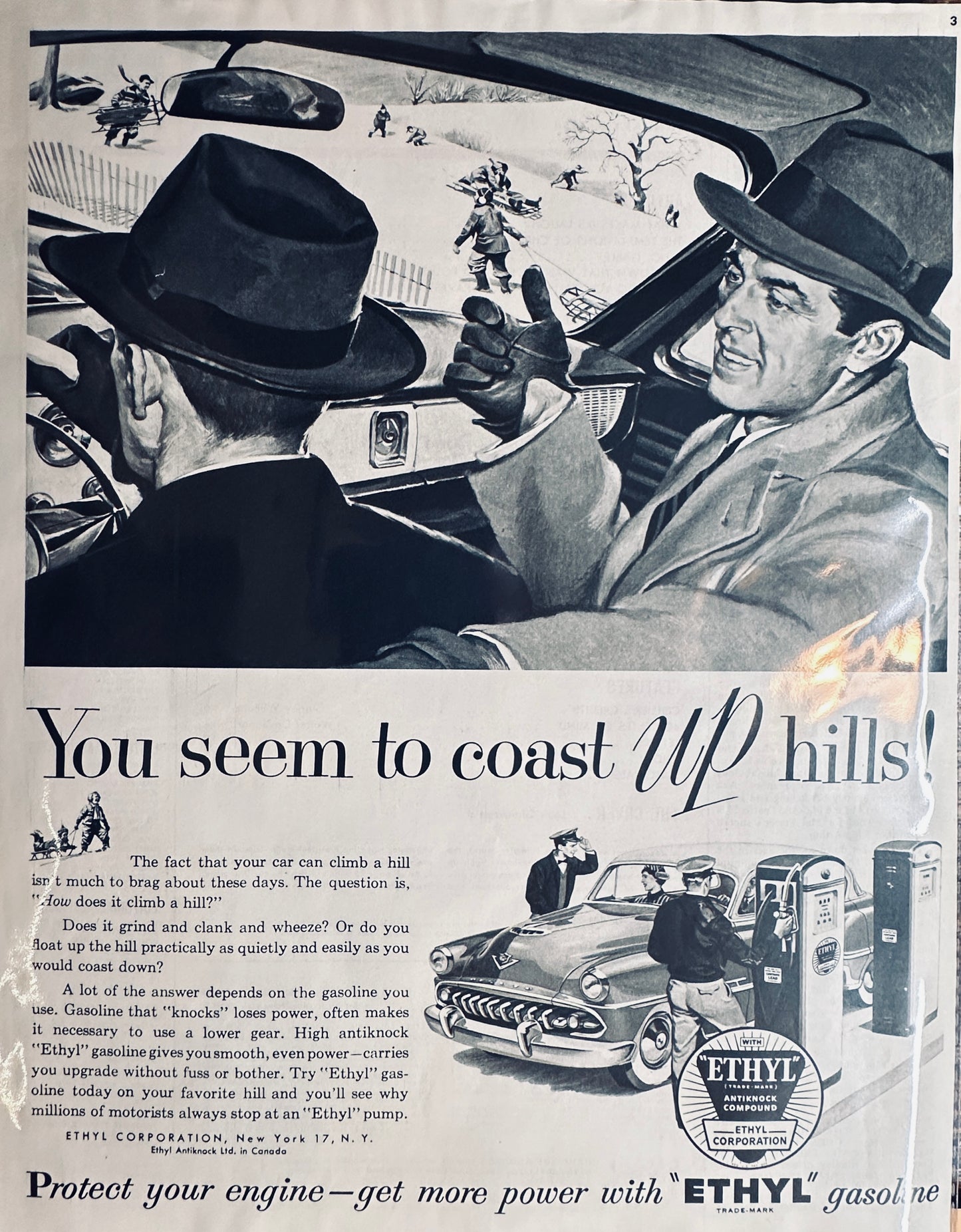 1954 Ethyl Gasoline - Ethyl Corporation - Magazine Ad