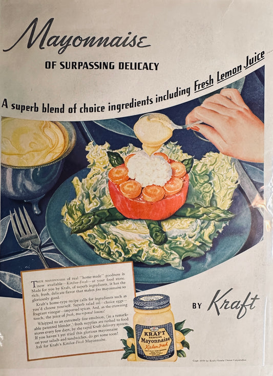 1939 Kraft Genuine Mayonnaise - Surpassing Delicacy - #529