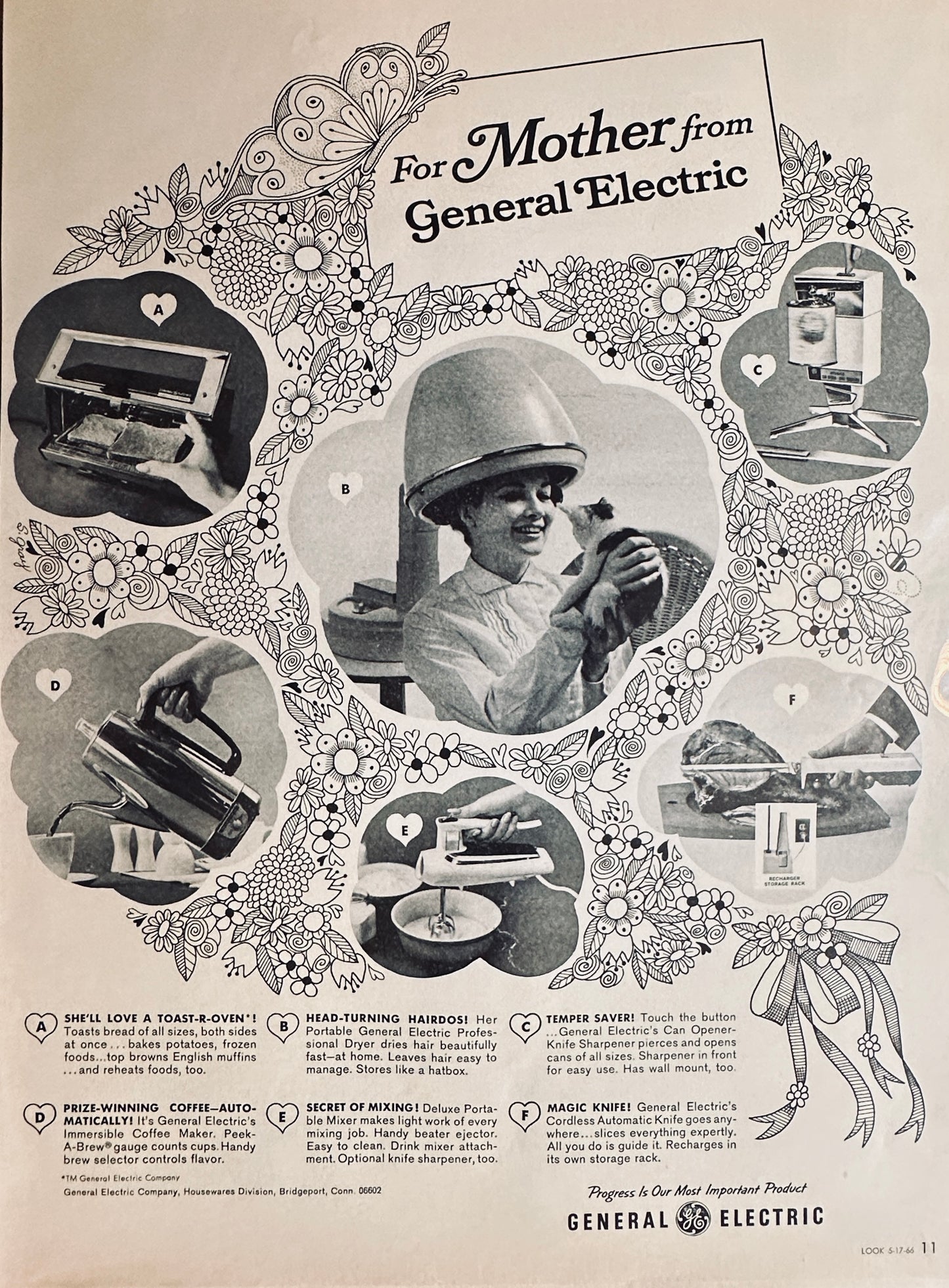 1966 Mother's Day Gift from General Electric - Magazine Ad