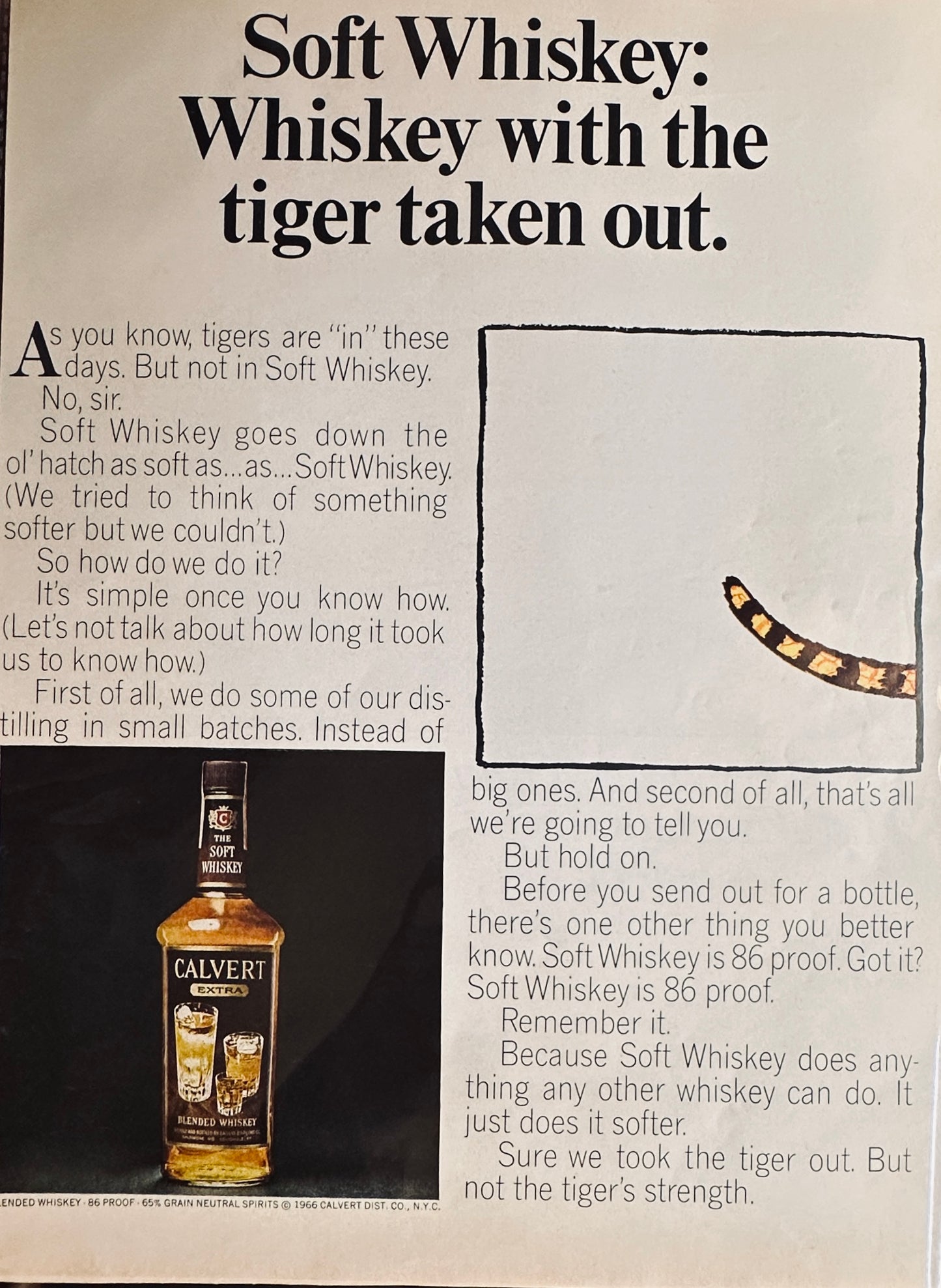 1966 United Airlines & Calvert Blended Whiskey - Magazine Ads