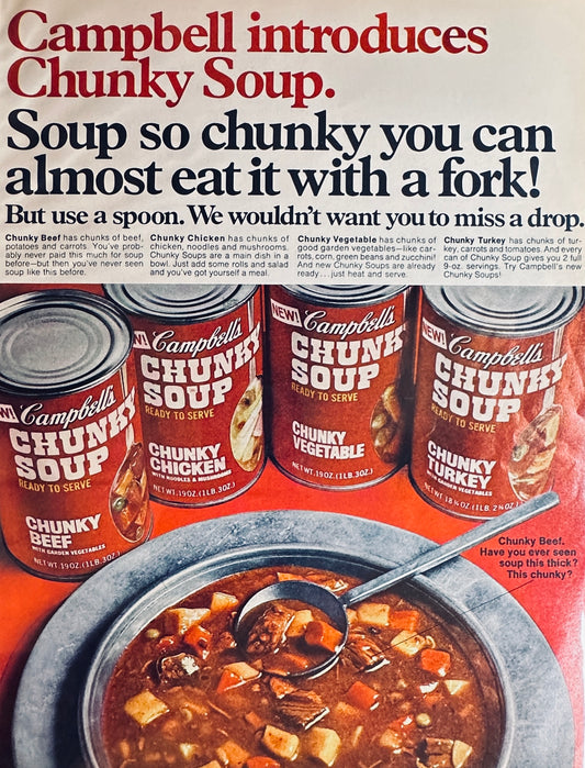 1971 Campbells Chunky Soup & Stuckey's Roadside Travel Centers Magazine Ad