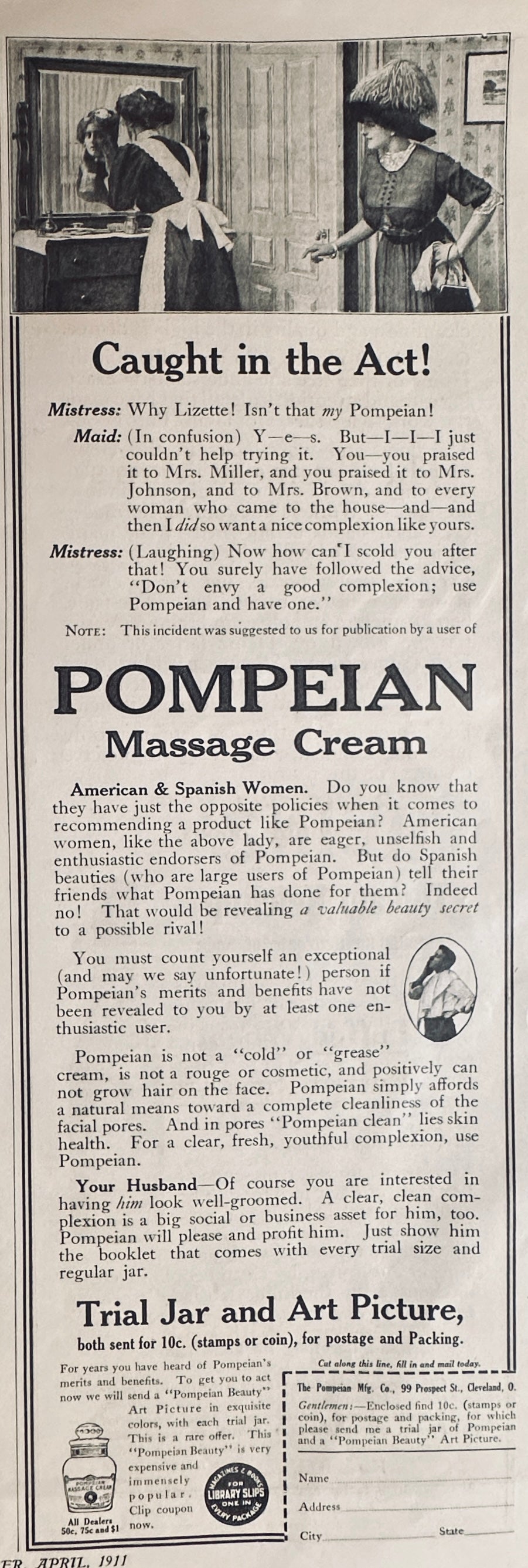 1911 Heinz Tomato Ketchup & Pompeian Massage Cream Magazine Ad