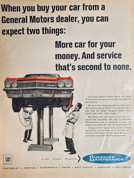 1967 General Motors Guardian Maintenance Promotional Ad