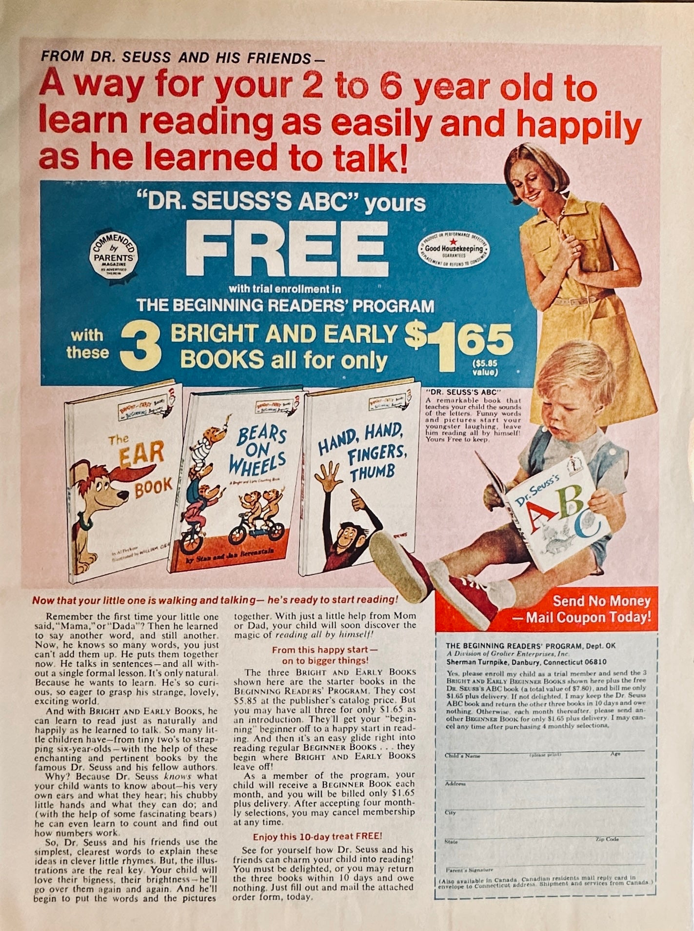 1971 - Dr Seuss's Promotional Book Club - Magazine Ad