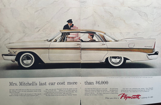 1960 Plymouth Belvedere two-tone Gold and Cream - What a Dream Boat! Magazine Ad