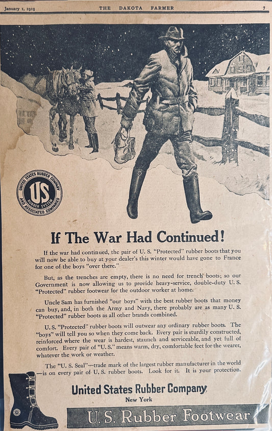 1919 US Rubber Protected Rubber Boots - Now Available at Home - Magazine Ad #418