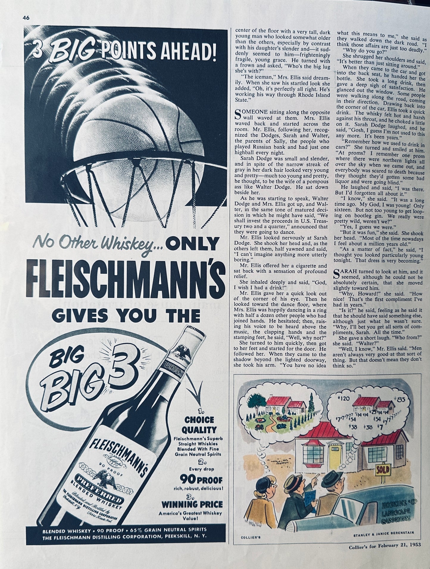 1953 Philip Morris King-Size Cigarette & Fleischmann's Blended Whiskey Ads