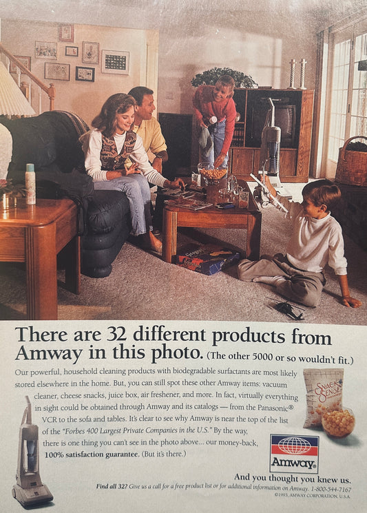 1993 Amway - 32 out of 5000 Products displayed in Ad - Find all 32?