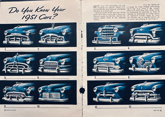 1951 Automotive Grills Quiz - Match Pictures to Makes