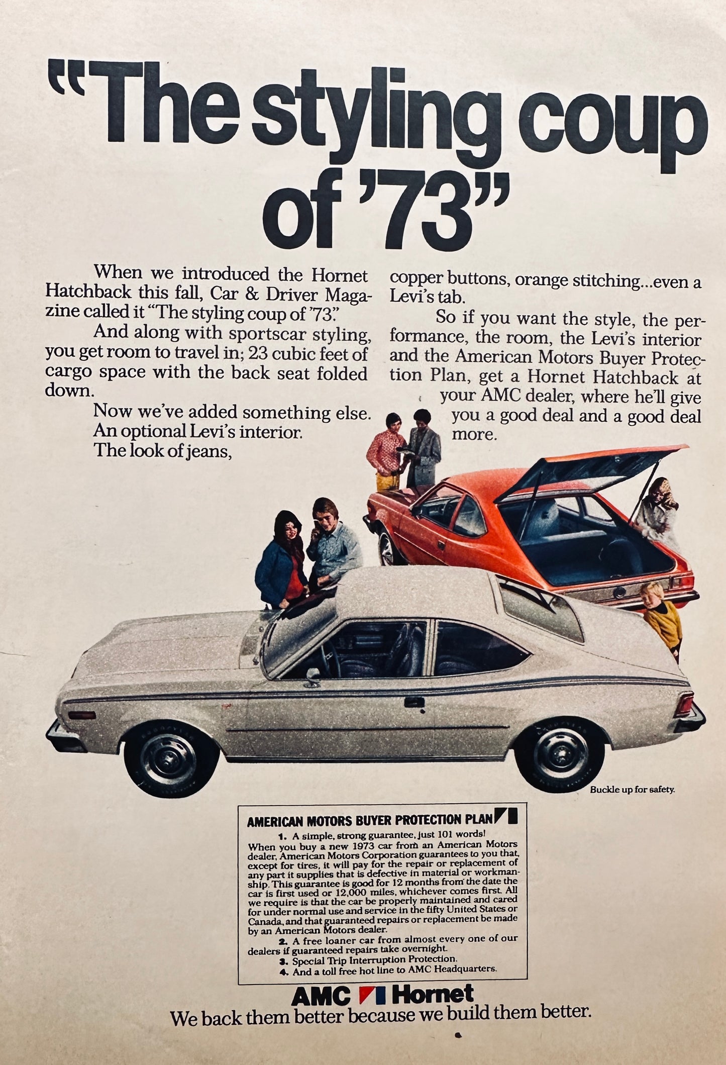 1973 AMC Hornet - The Styling Coup of '73 - Magazine Ad