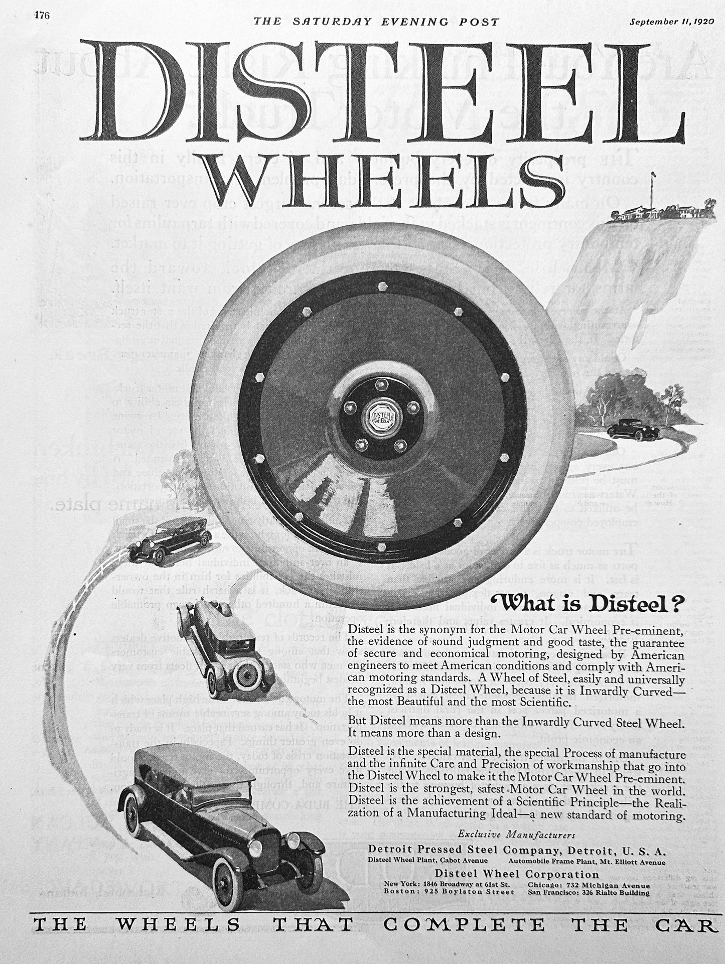 1920 Disteel WHeels - Detroit Pressed Steel Co Ad #2056