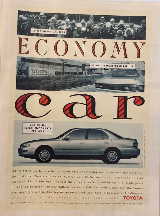 1993 Toyota Camry and Toyota Investment in United States Manufacturing Ad