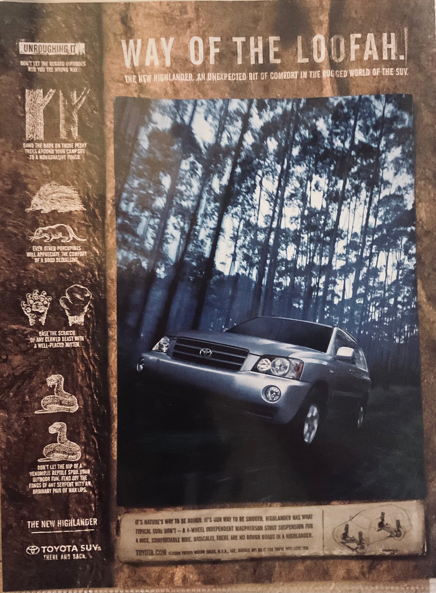 2000 Toyota Highlander - The way of the Loofah! Magazine Ad