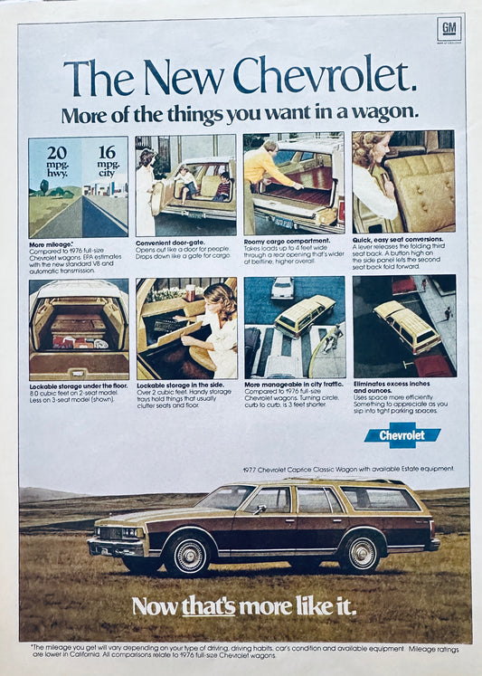 1976 Chevrolet Caprice Station Wagons - Canadian Club Whiskey Ads